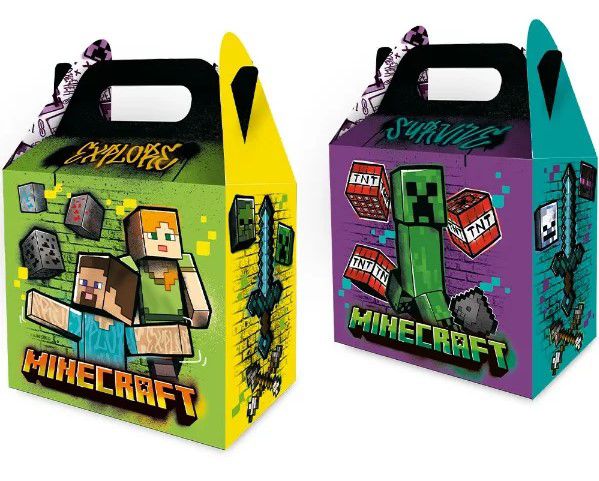 Caixa Surpresa Maleta Festa Minecraft com 08 Unidades 10.5x7x15cm - Ref 117167.4 Regina