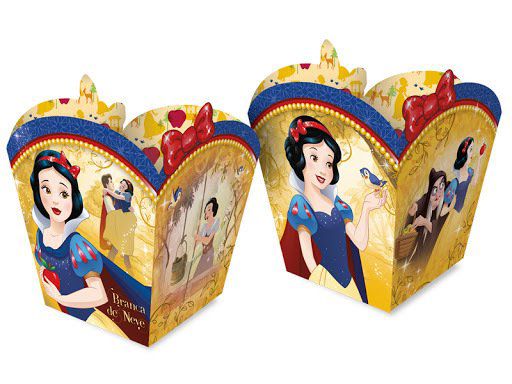 Cachepot de Papel Decorado Festa Branca de Neve com 4 Unidades - Ref 116465.1 Regina