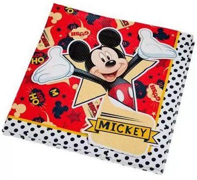 Guardanapo de Papel Decorado Festa Mickey 25x25cm com 16 Unidades - Ref 116475.9 Regina