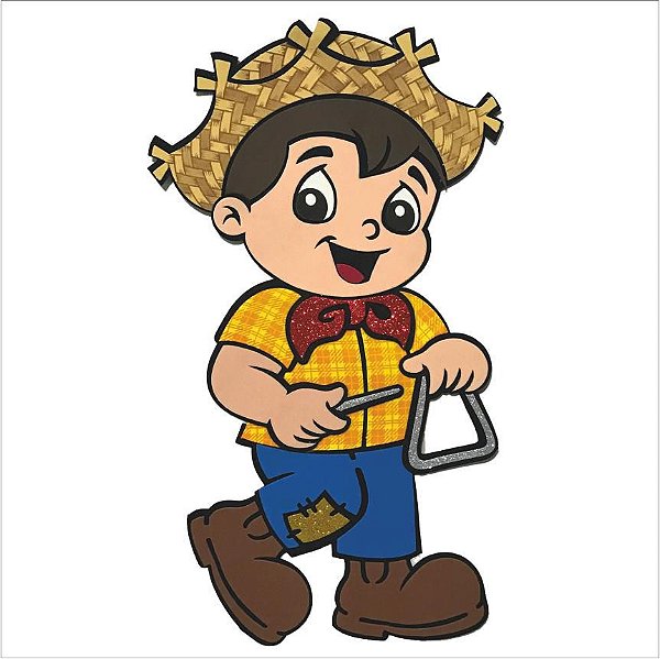 Painel Decorativo de E.V.A Menino com Triangulo Festa Junina - Ref 204108 - Piffer