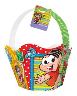 Cachepo Cestinha Festa Mônica Retrô com 8 Unidades - Festcolor Promo