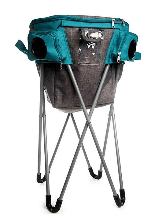 Bolsa Térmica 21 Litros com Auto Falantes Bluetooth e Suporte Azul Turqueza - Ref 1471150 Cromus
