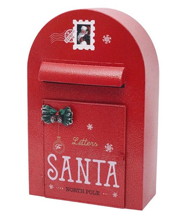Caixa de Correio Letters de Natal To Santa 38x24x12cm - Ref 1023832 Natal Cromus