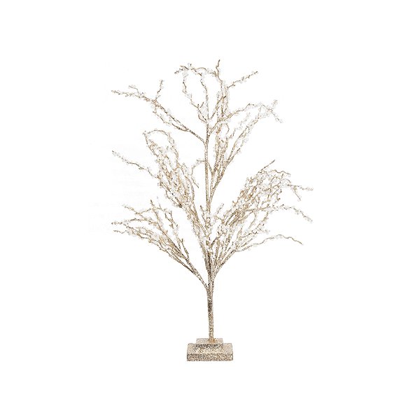 Árvore de Perolas Nude e Branco 55cm - Coleção Lumiere - Ref 1208960 Cromus Natal
