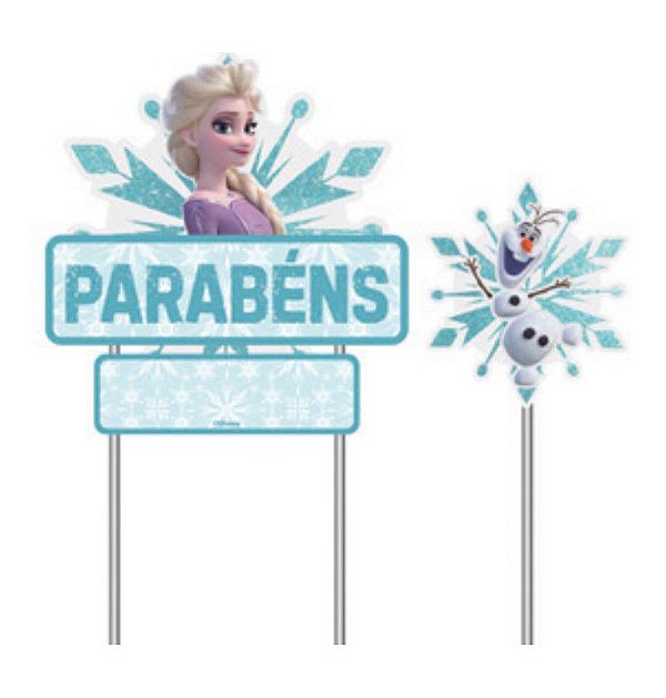 Topo de Bolo de MDF Frozen II - Grintoy