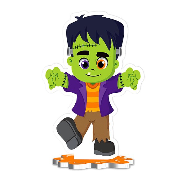 Enfeite Impresso de E.V.A Frankstein Cute - Halloween - Ref 205153 Piffer