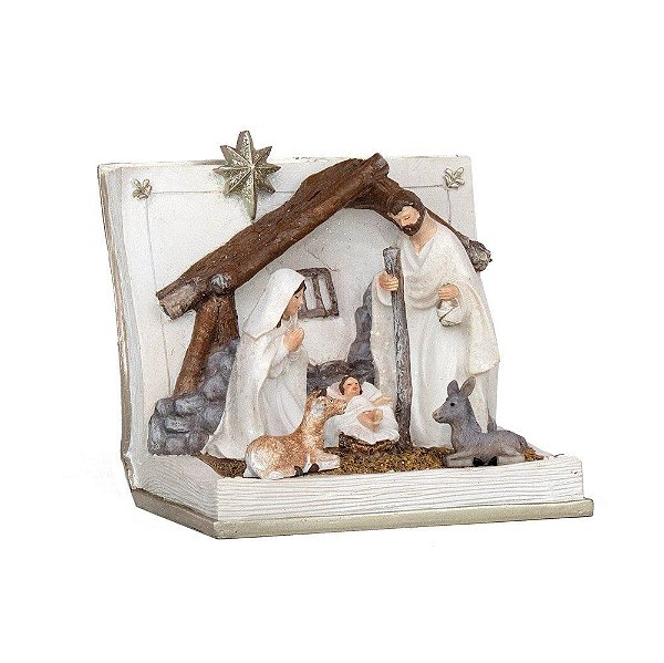 Sagrada Família no Livro com Casa ao Fundo - Coleção Classique - Ref 1018144 Cromus