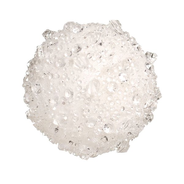 Bola de Natal Decorada Branca com Cristais 10cm Un - Bolas Natalinas - Ref 1693970 Cromus 7899613368088