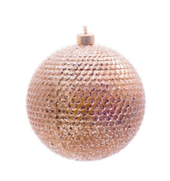Bola de Natal Nude com Escamas 10cm Jogo com 4 Un - Bolas Natalinas - Ref 1241961 Cromus