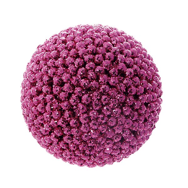 Bolas de Natal Rosa Claro Crunch 6cm Jogo com 6Un - Bolas Natalinas - Ref 1419774 Cromus