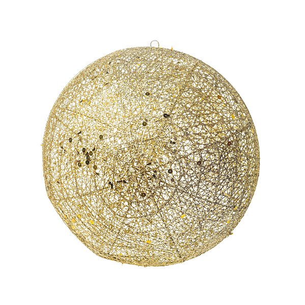 Bola de Natal Gigante em Metal Dourado Gold Sky 50cm com 1 Un - Bola Natalinas - Ref 1470812 Cromus