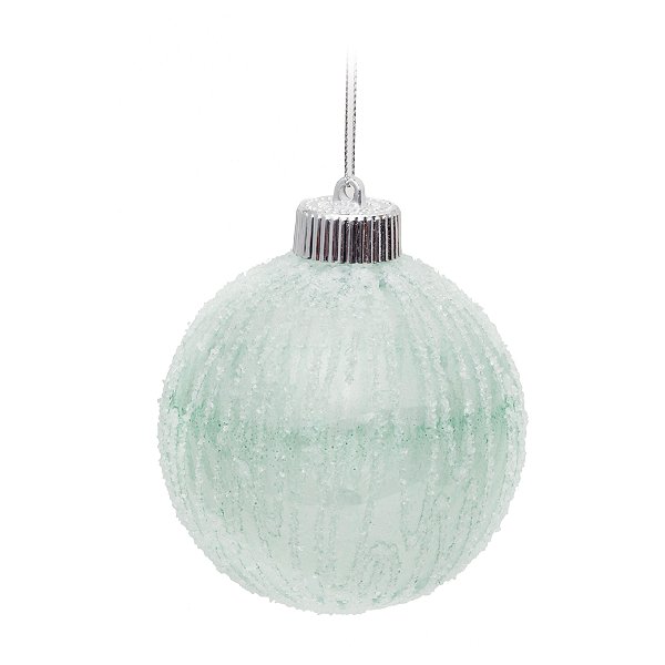 Bolas de Natal Verde Hortelã 8cm Jogo com 6Un - Bolas Natalinas - Ref 1923505 Cromus