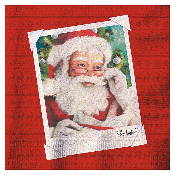 Guardanapo de Papel Decorado Noel 32,5x32,5cm com 20 Folhas - Ref 29001844 Cromus