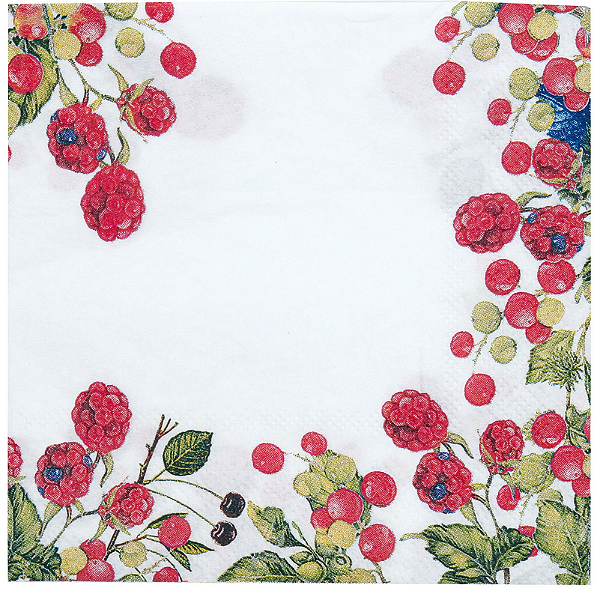 Guardanapo de Papel Decorado Berries Natal 24cm com 20 Folhas - Ref 1751293 Cromus