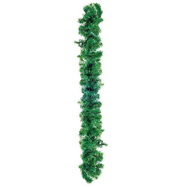 Festão de Natal Aramado Verde com 180 Hastes 2,7mX18cm - Ref 1209907 Cromus