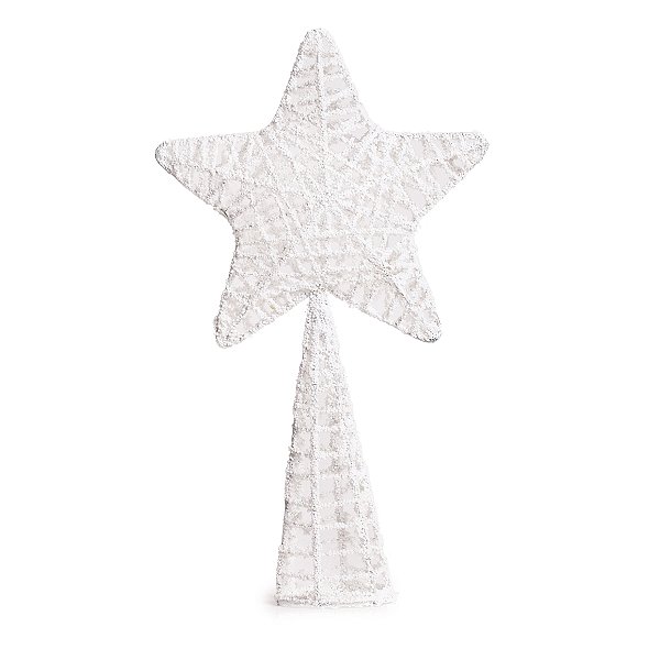 Ponteira Estrela Branca 25x14cm - Ponteiras de Árvores - Ref 1923835 Cromus