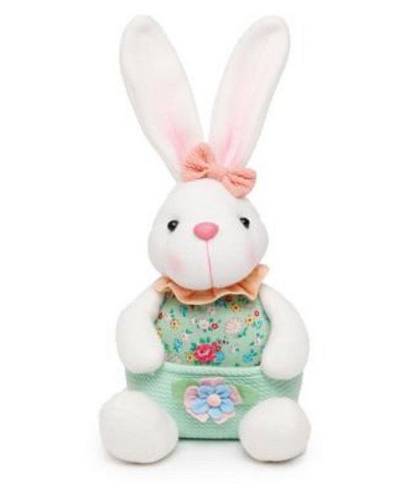 Coelha Sentada com Bolsão Frontal 29cm - Coleção Erva Doce - Ref 1826798 Cromus