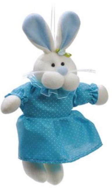 Mini Coelha de Feltro Azul Claro 25cm - Coleção Coelhos Médios - Ref 1220144F Cromus