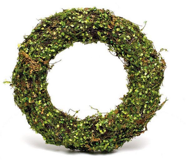 Guirlanda Decorativa Rustica com Folhas 35x35cm - Coleção Rustic - Ref 1826028 Cromus