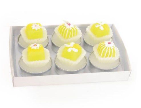 Vela Formato Docinhos Amarelo com 6Un - Velas Candies - Ref 1320408 Cromus