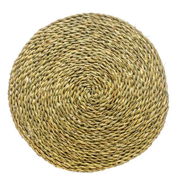 Sousplat Fibra de Capim Natural 38x2cm - Bandejas e Sousplats - Ref 1822709 Cromus