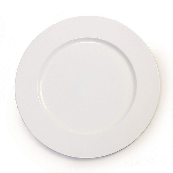 Sousplat de Melamina Branco Liso 33cm - Mesa Posta - Ref 1821568 Cromus