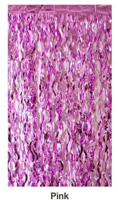 Cortina Decorativa Espiral 2x1mts Pink - CCS Decorações