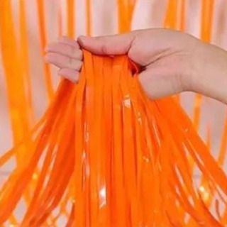Cortina Decorativa Fosca Laranja 1X2m - CCS Decorações
