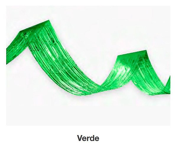Cortina Metalizada de TETO 33cmx450cm Verde - CCS Decorações