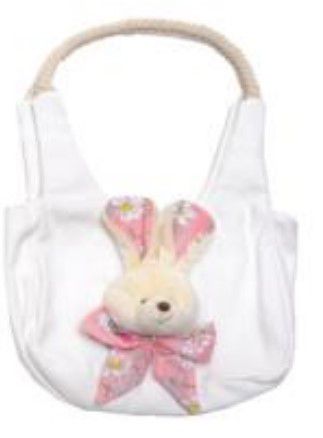 Bolsinha de Tecido com Coelho Floral Rosa - Coleção Daisy - Ref 1013228R Páscoa Cromus