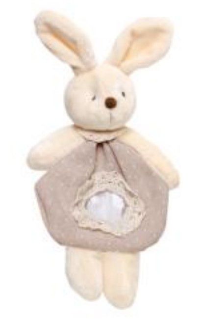 Bolsinha Coelho Poá Chocolate com Visor na Barriga 23x10x5cm - Ref 1827280 Cromus