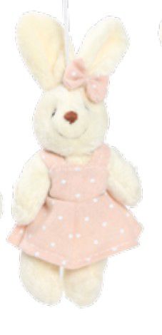 Mini Coelha de Pelúcia Poá Salmão 15cm - Ref 1820636FS Páscoa Cromus