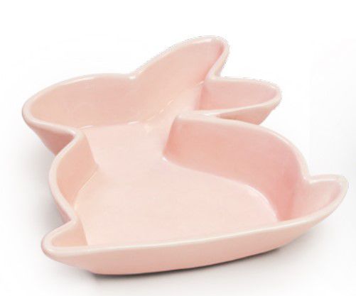 Tigela de Cerâmica Rosa Claro Formato Coelho 16x18x4cm - Coleção Confeitos - Ref 1820344 Cromus