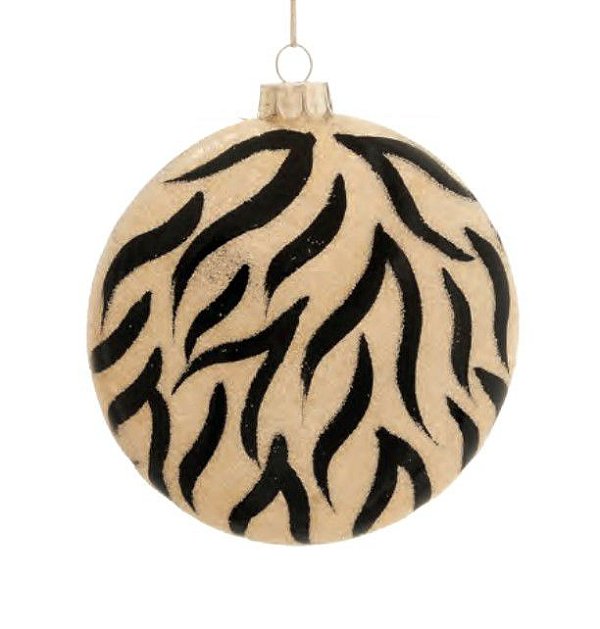 Bolas de Vidro Zebra Branco e Preto cm com 2 Un - Ref 1211412 Cromus