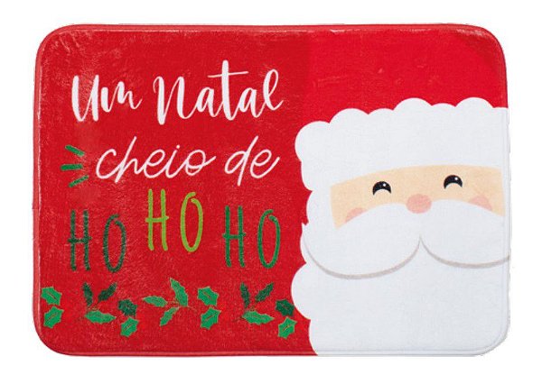 Tapete Antiderrapante Rosto Noel 60x40x1cm - Ref 1020570 Cromus
