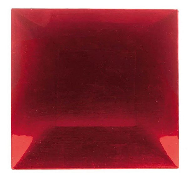 Sousplat de Melamina Quadrado Vermelho 33cm - Ref 1241109 Cromus