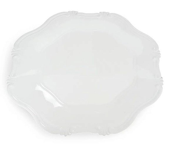 Sousplat de Melamina Oitavado Branco 33cm - Ref 1553362 Cromus