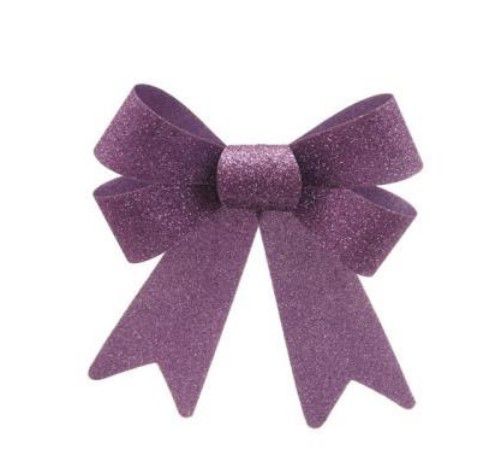 Laço de PVC com Glitter Lilás 13x18cm Jogo com 2 Unidades - Ref 1210029 Cromus