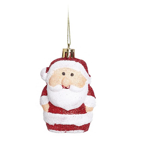 Enfeite Pendurar Papai Noel Vermelho Jogo com 4 Unidades - Ref 1923580  Cromus - CCS Decorações