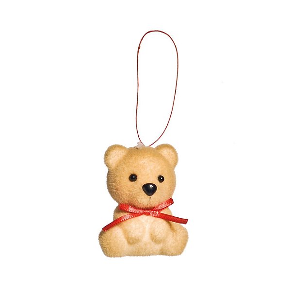 Enfeite Pendurar Mini Urso com Laço 6x5x4cm com 1 Unidade - Ref 1692880 Cromus