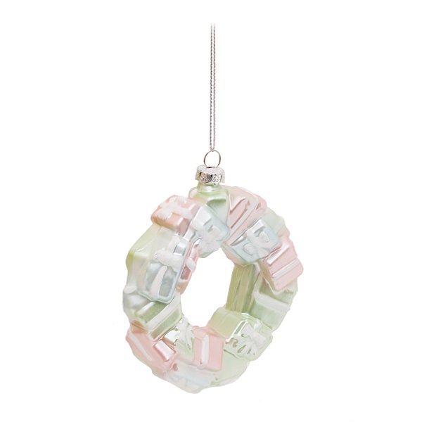 Enfeite de Pendurar Guirlanda Caixas de Presentes Candy Colors 10x10x2cm com 1 Un - Ref 1205488 Cromus