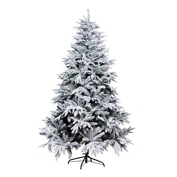 Árvore de Natal Pinheiro Nevado 120cm com 728 Hastes - Coleção Andes - Ref 1025834 Cromus