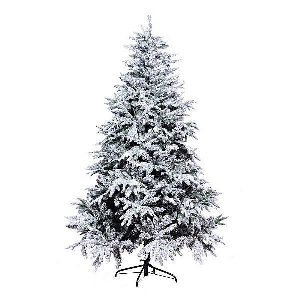 Árvore de Natal Pinheiro Nevado 180cm com 1700 Hastes - Coleção Andes - Ref 1025836 Cromus
