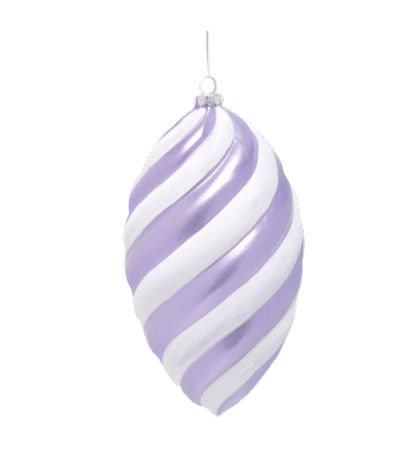 Enfeite Pino de Natal Lilas e Branco 20cm com 1 Un - Color Trend - Ref 1019755 Cromus