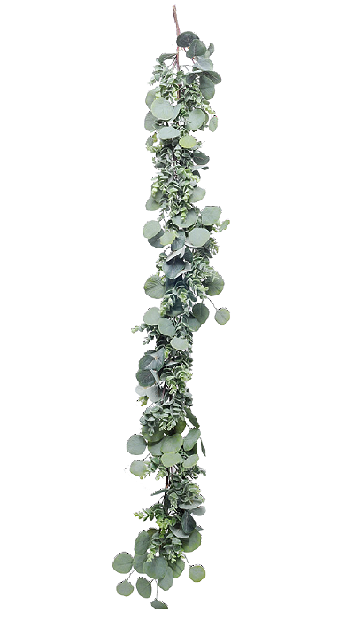 Galho Longo de Natal Folhagens e Eucaliptos 150x9x17cm - Ref 1017480 Cromus