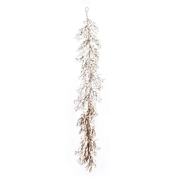 Galho Longo de Natal Nude de Glitter 170x15x3cm - Ref 1202225 Cromus