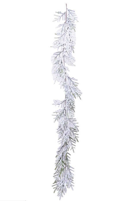 Galho de Natal Longo Nevado 150x21x2cm - Ref 1022708 Cromus