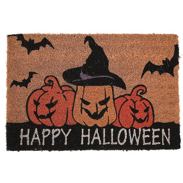 Capacho Tapete de Halloween Aboboras 40x60cm - Ref 29004007 Cromus