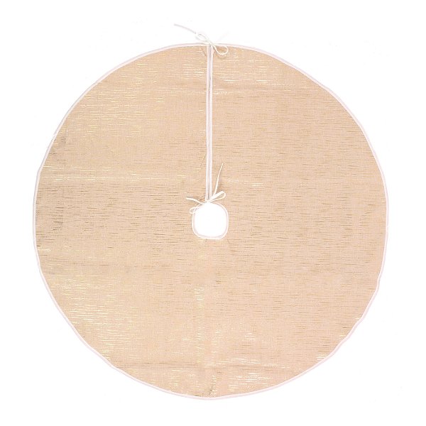 Saia Para Árvore de Natal 100cm Dourada Riscada - Ref 1002652 Cromus Natal