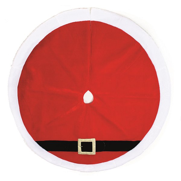 Saia de Árvore de Natal Veludo Vermelho Cinto Noel 50cm - Ref 1715557 Cromus Natal